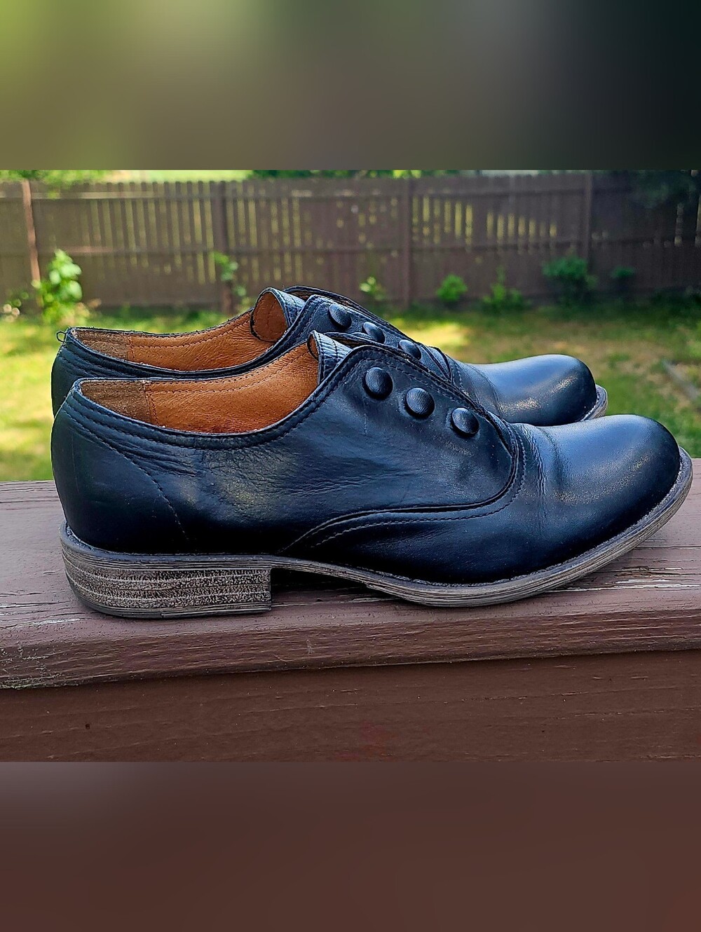 Miz Mooz Lenore Shoes Size 7.5 Black Leather Oxford Rare Discontinued - Picture 2 of 4